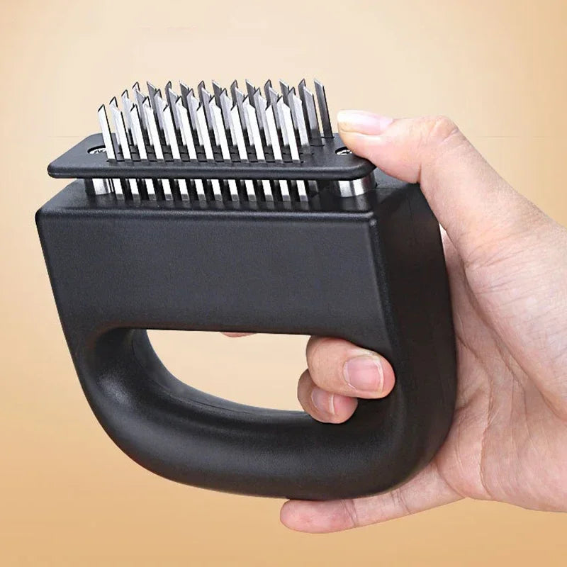 1PC Retractable Stainless Steel Meat Needle Softener Tenderizer Kitchen Cooking Steak Hammer Pounder Tools Meat Beater