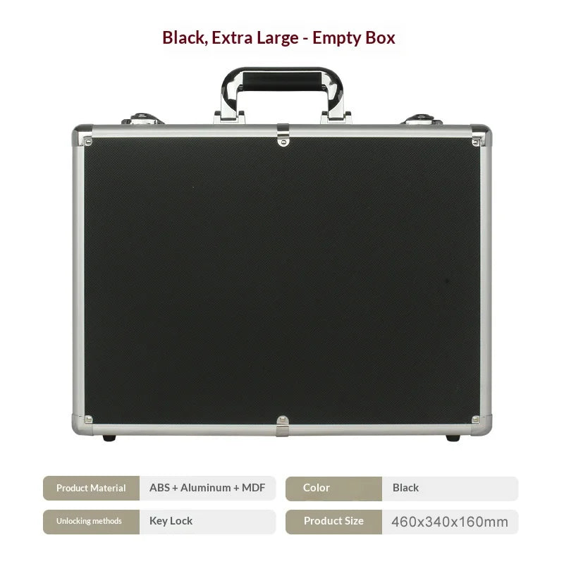 Portable Heavy Duty Lockable Tool Box Storage Organizer Garage Workshop Large Capacity Stackable Carry Handle Case Box Toolbox