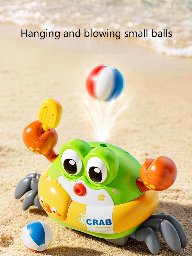 Kids Electric Crab Toy with Music and Lighting Education for 3 Year Children Gift