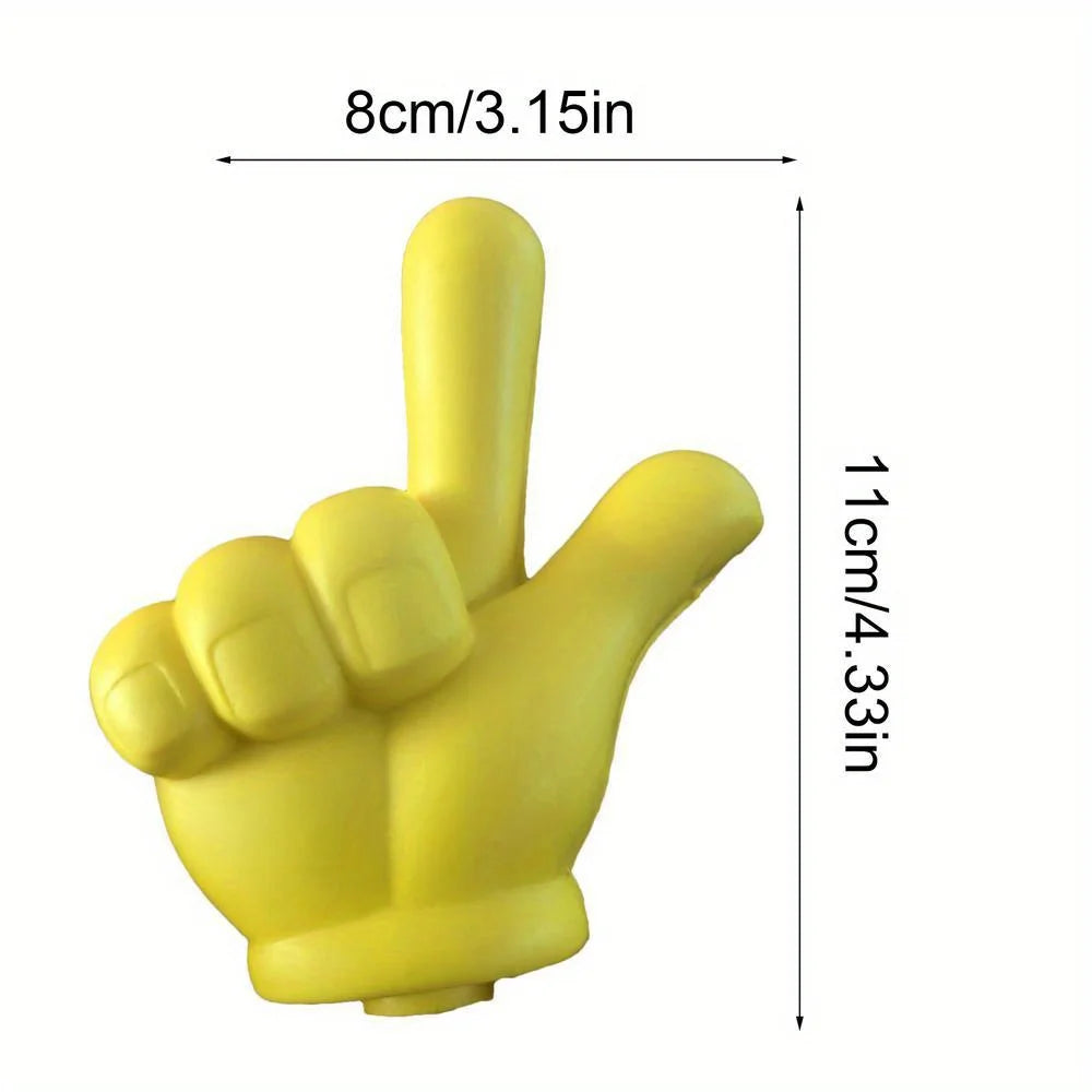 1PC Cute Victory Finger Car Antenna Topper EVA Yellow Decorative Car Topper Antenna Balls Creative Car Styling Tool Dropship