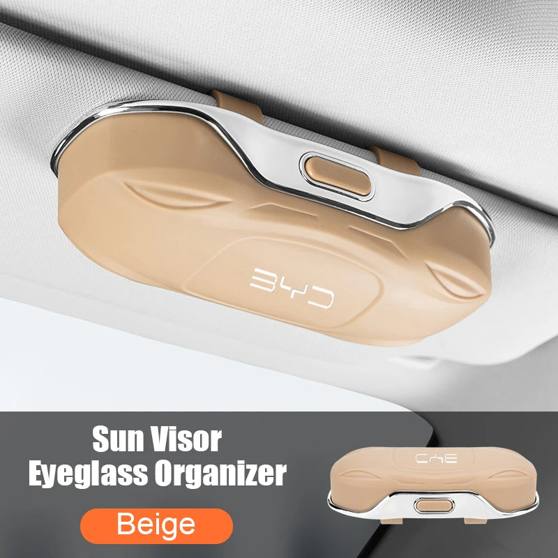 Car Visor Sunglasses Glasses Case Eyeglass Storage Box for BYD Song Plus Atto 3 Seal U DM I Sealion 7 Dolphin Mini Accessories