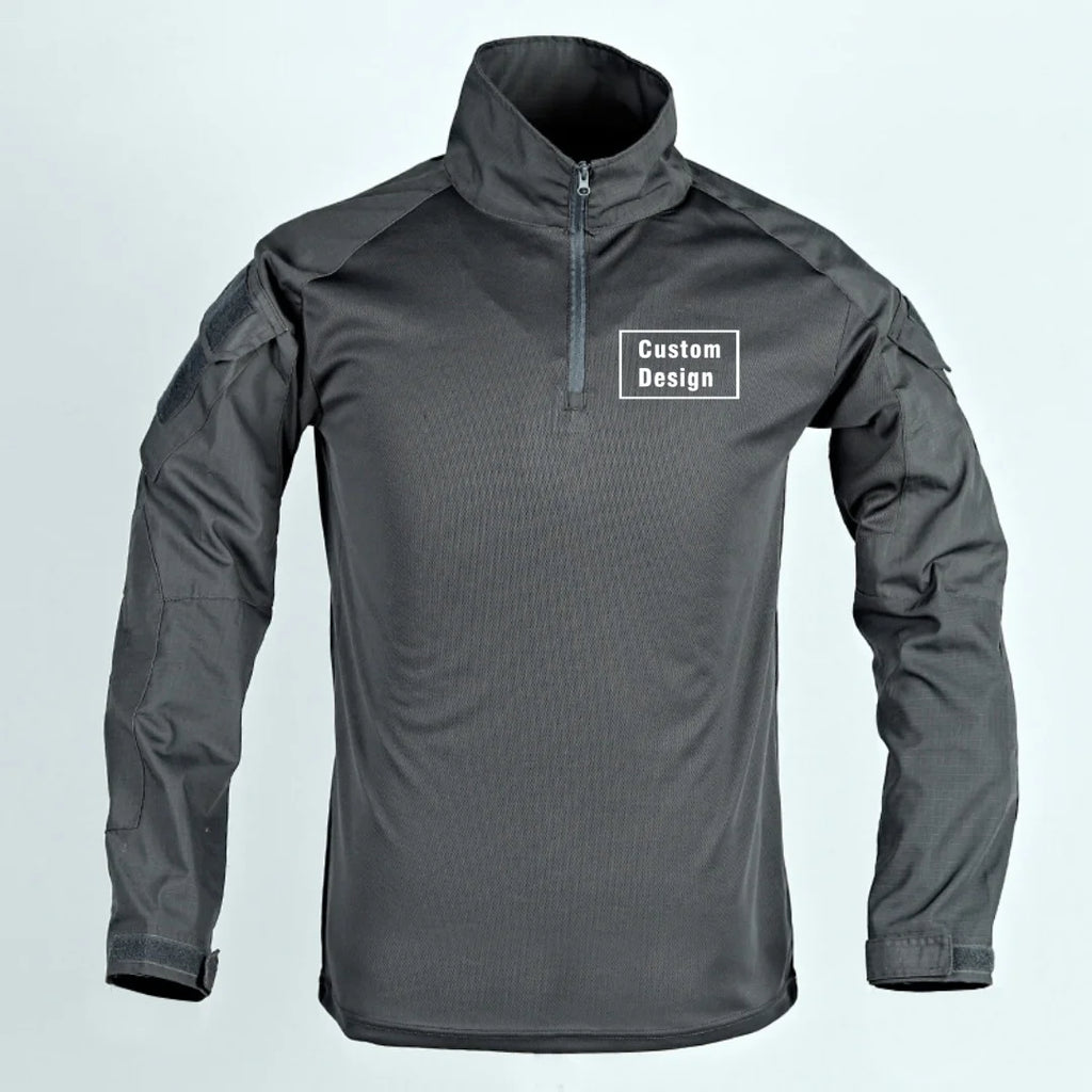 Custom Design Outdoor Military Long Sleeve Combat T-Shirt Tactical BreathableTraining Hunting Clothes Hiking G3 Work Wear Men