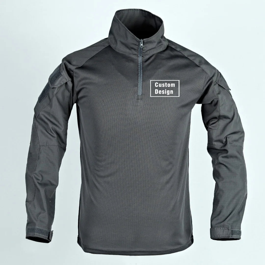Custom Design Outdoor Military Long Sleeve Combat T-Shirt Tactical BreathableTraining Hunting Clothes Hiking G3 Work Wear Men