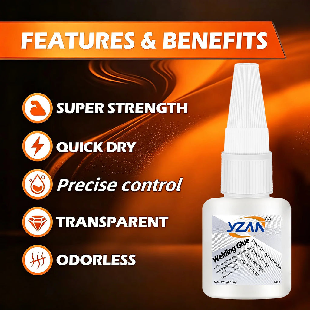 Super Adhesive Multi functional Adhesive, used for metal, plastic, daily maintenance, DIY, and small-scale process repairs 20g
