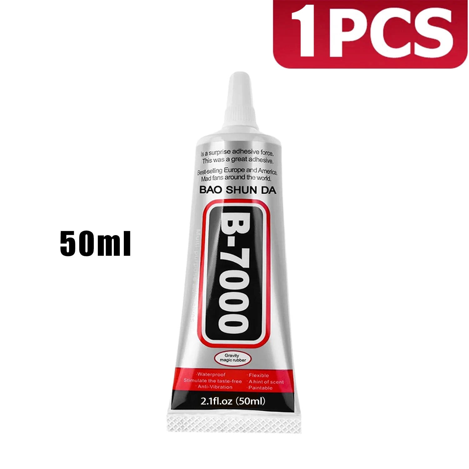B-7000 Glue Clear for Rhinestone Crafts, Jewelry and Bead Adhesive B7000 Semi Fluid High Viscosity Glues for Clothes Shoes Fabri