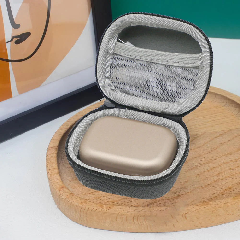 EVA Hard Case Shockproof Travel Protective Case with Mesh Pocket & Carabiner Earphone Bag for B&O Beoplay EX Wireless Earphones