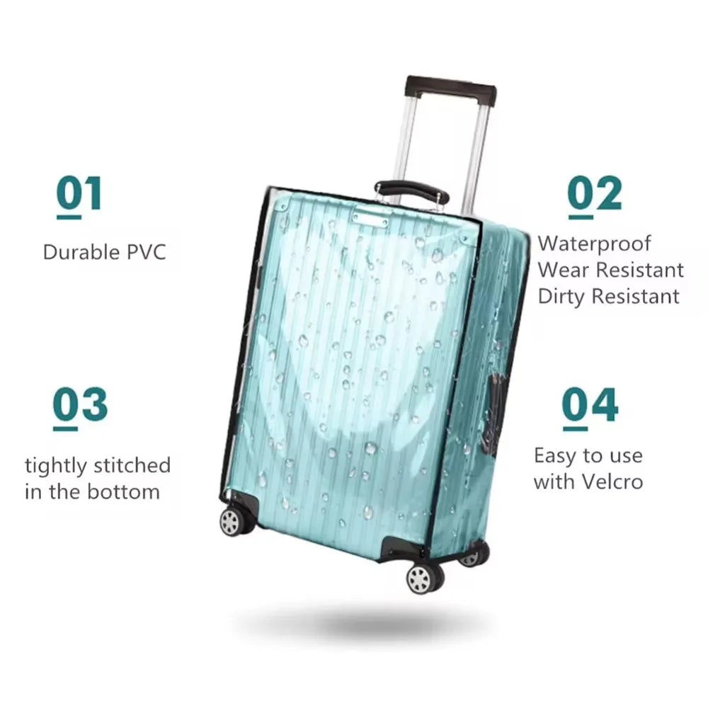 New Travel Luggage Protector Case PVC Transparent Baggage Cover Durable Waterproof Suitcase Protective Cover