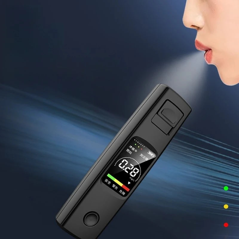 Portable Alcohol Tester Professional High Sensitivity Breathalyzer Alcohol Test Digital Breath Alcohol Tester Type-C Charging