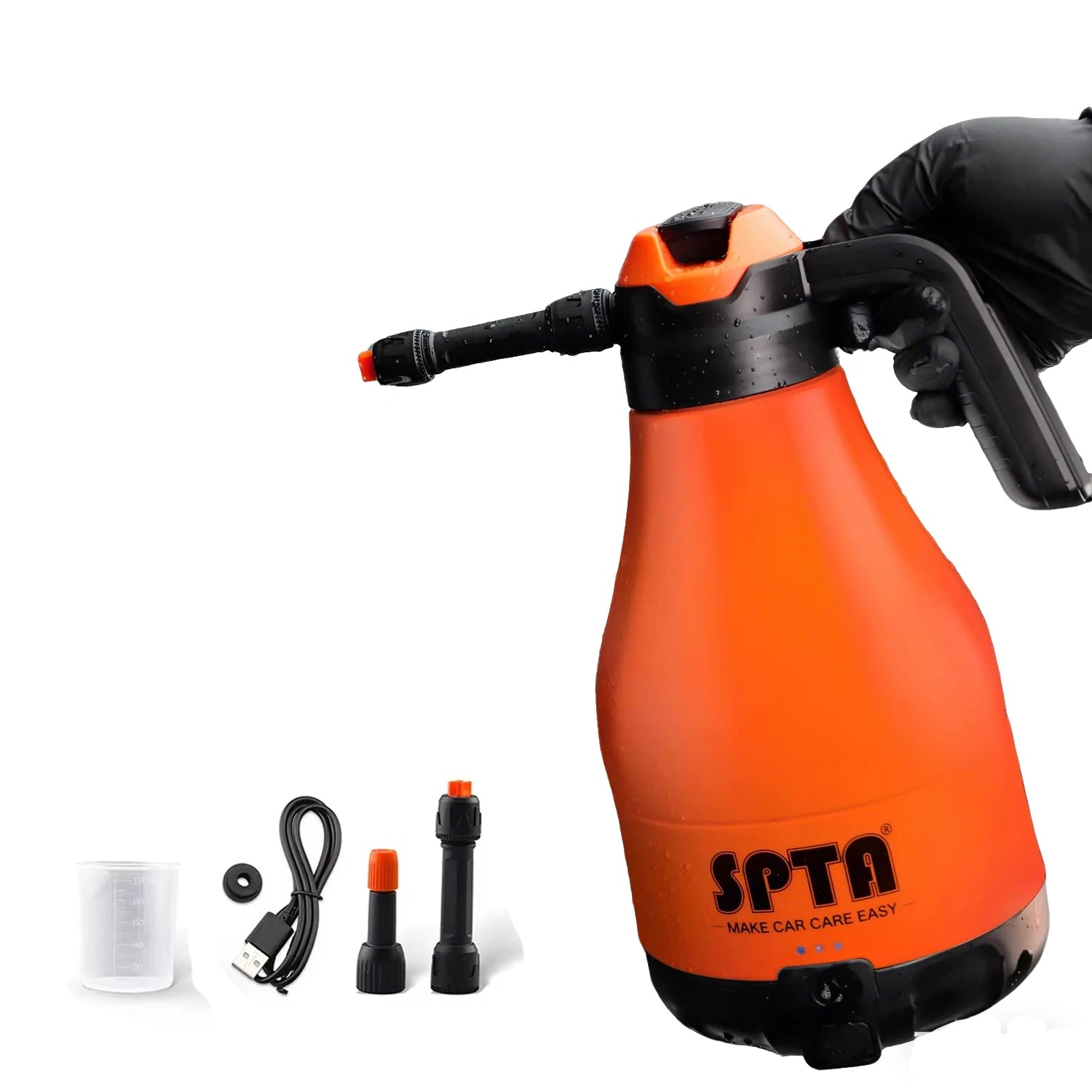SPTA Cordless Car Wash Sprayer 8.4V 1.8L Foam Spray Special Device Watering Can Manual Pneumatic Corrosion Resistant Acid Alkali