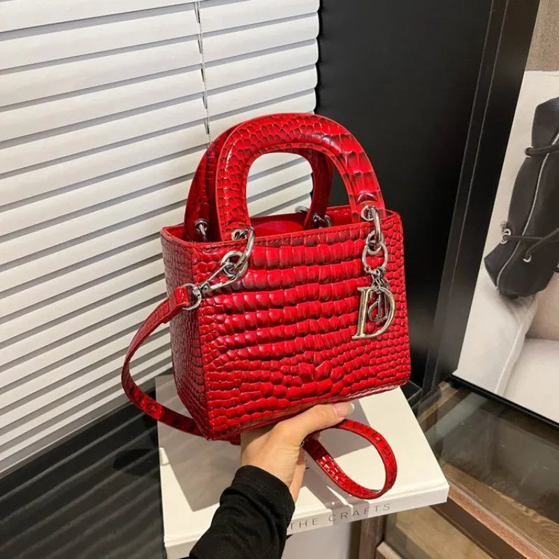 Leisure Business Diaper Bag For Ladies Unique Vintage Leather Handbag Large Capacity Square Satchel Stylish Clutch For Party