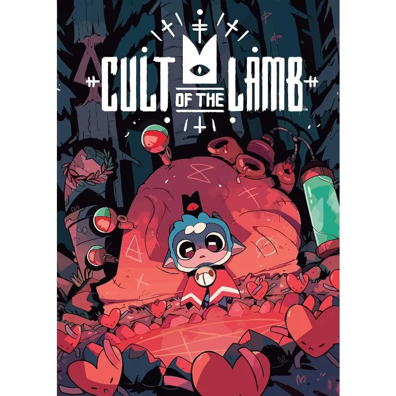 Classic Video Game Cult of The Lamb Anime Adventure Posters Print Canvas Painting Modern Wall Art Kids Bedroom Home Decor Gift
