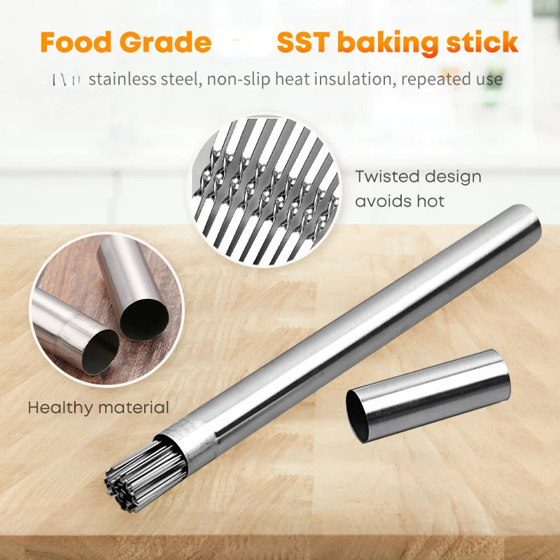 Stainless Steel Barbecue Skewer Reusable BBQ Skewers Kebab Iron Stick For Outdoor Camping Picnic Tools Cooking Tools
