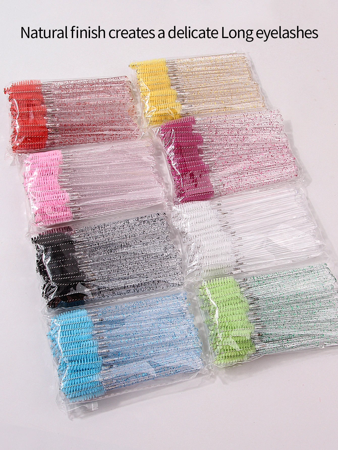 50pcs Reusable Crystal Rod Eyelash Brush Eyelash Comb Eyebrow Comb Eyelash Curl Spiral Multi Purpose Portable Makeup Brush