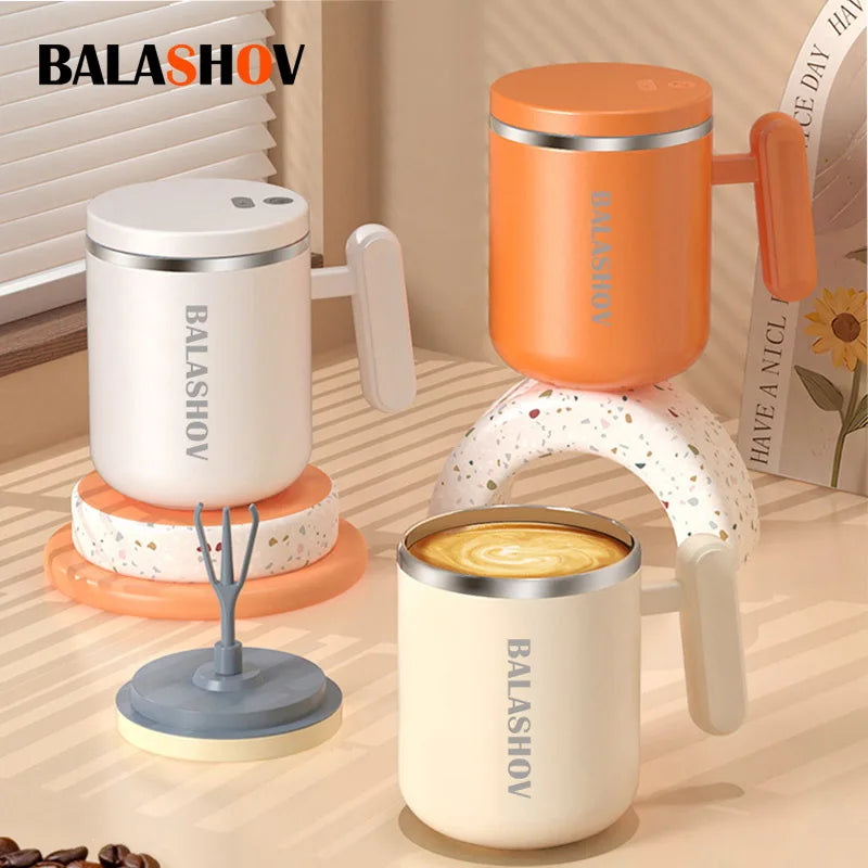 400ml Electric Automatic Self Stirring Cup Self Mixing Coffee Mug Glass Waterproof Protein Powder Stirrers for Home Office