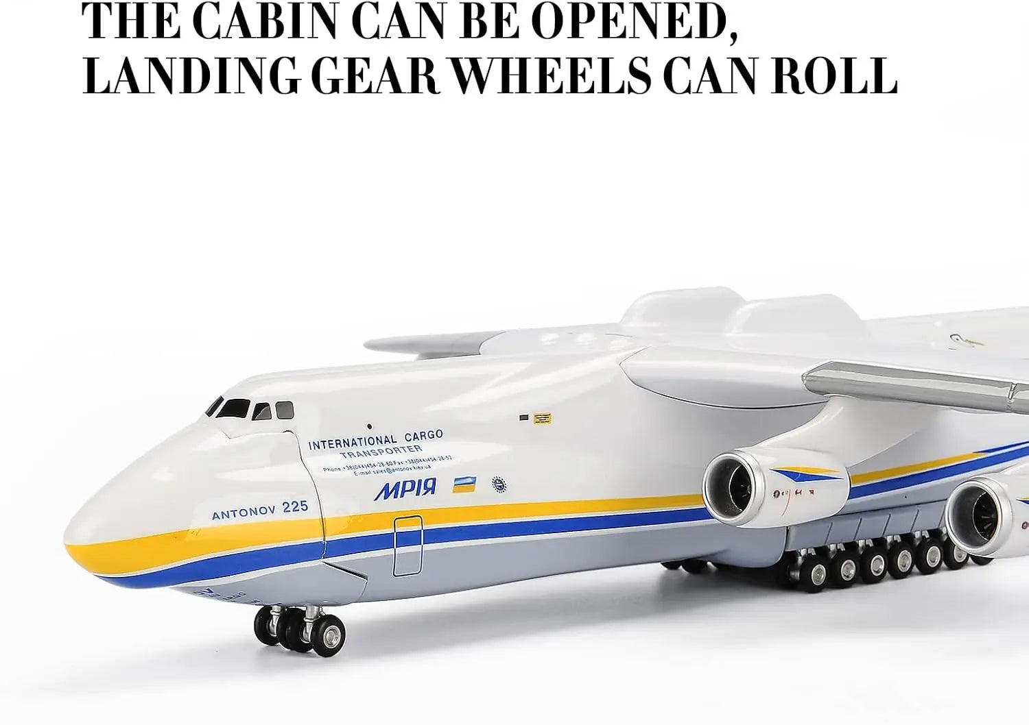 Toy Airplane Resin Plastic Replica Model 1/200 Scale 42cm Antonov An-225 An225 Mriya Transport Aircraft Child Toy Plane Airplane