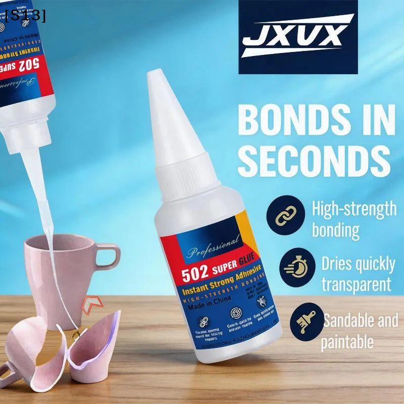 1/3/5pcs Glue 502 High Strength Quick-drying Cyanoacrylate Adhesive High Strength Liquid Glue Tool With Precision Distributor[Q]