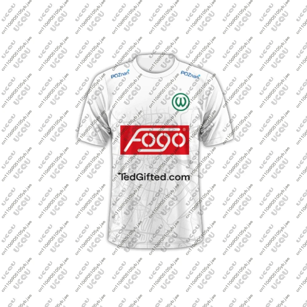2026 Mens Kids Male Boys Adult Home Breathable Football Jersey Top Quick-drying Soccer Sports Away Gift W-Warta P-Poznań