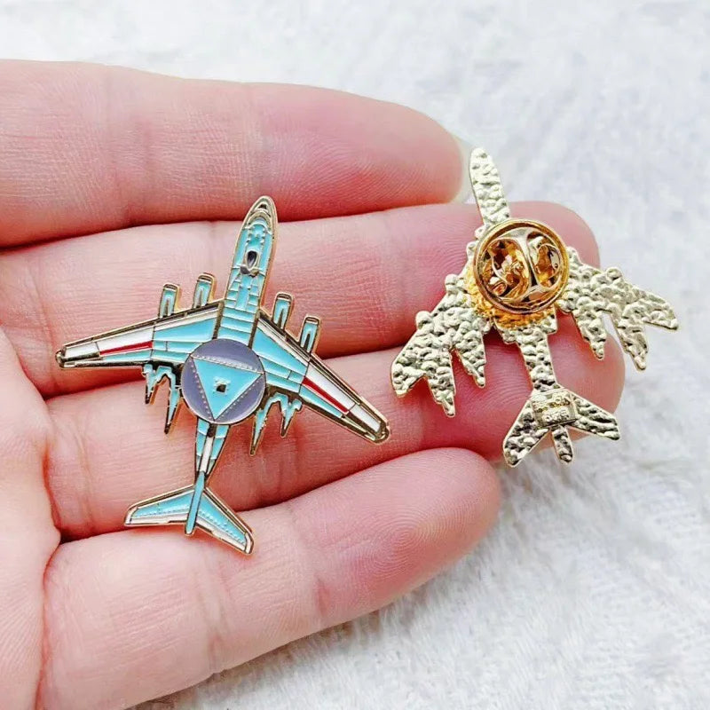 6pcs aircraft enamel brooch badge metal badge jewelry gift for friends and children