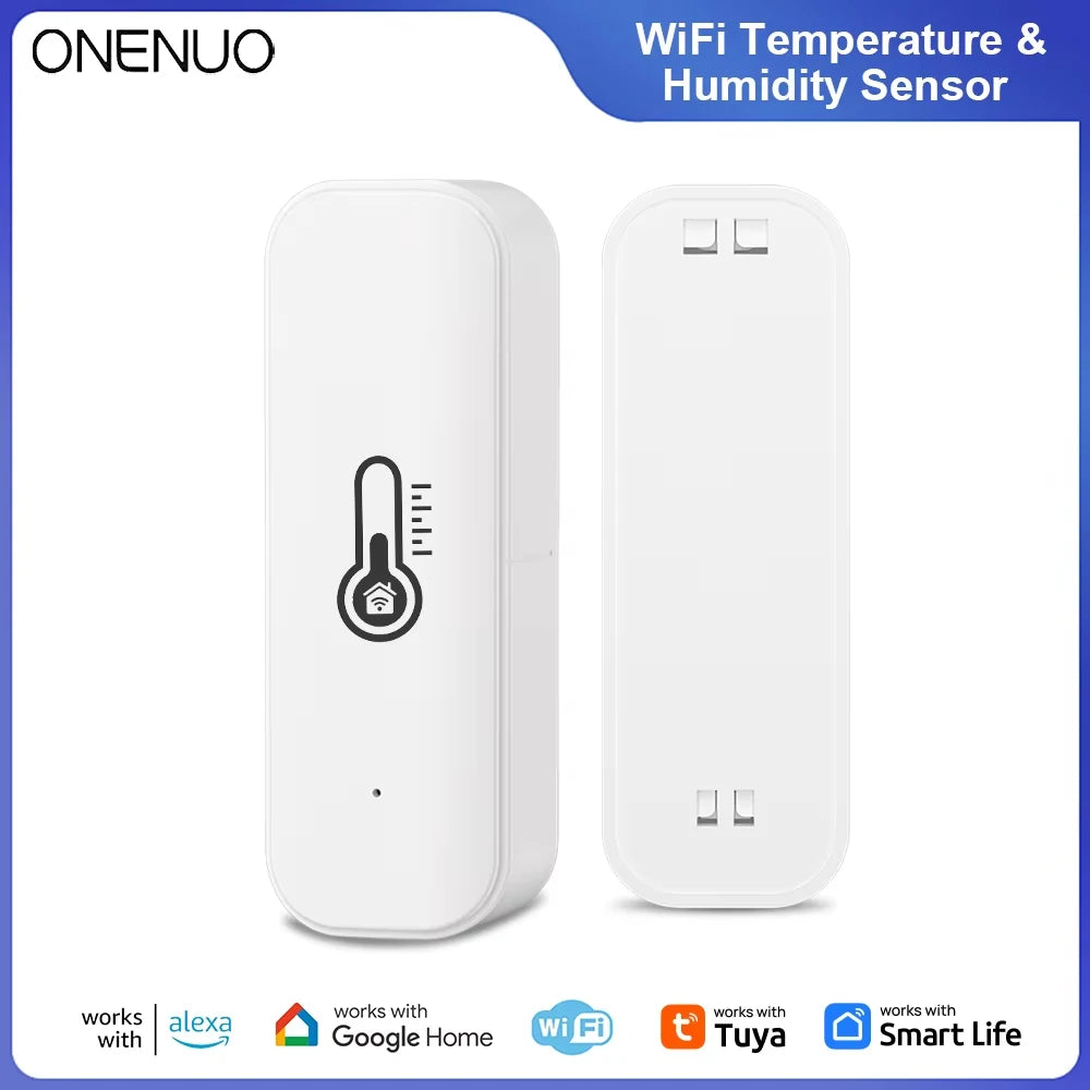 Tuya WiFi Indoor Smart Temperature and Humidity Sensor Hygrometer Battery Powered APP Monitoring For Alexa Google Home Voice