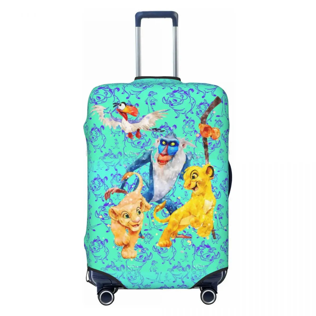 Custom The Lion Cartoon K-Kings Simba Luggage Cover Fashion Suitcase Protector Covers Suit For 18-32 inch