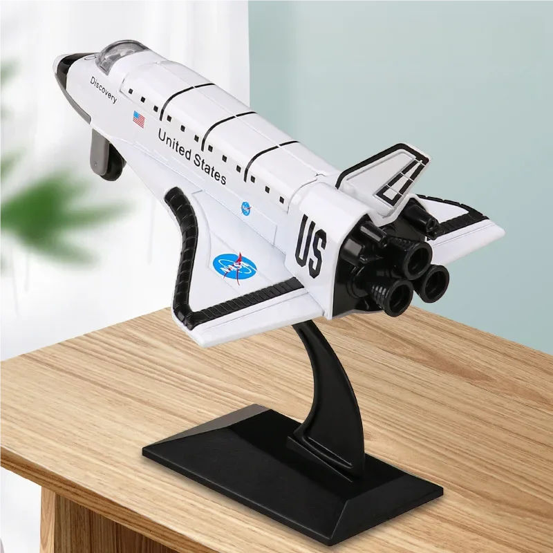 Mini Space Shuttle Alloy Diecast Airplane Model Simulation Aviation Model Space Shuttle Light And Sound Birthday Gift Collection