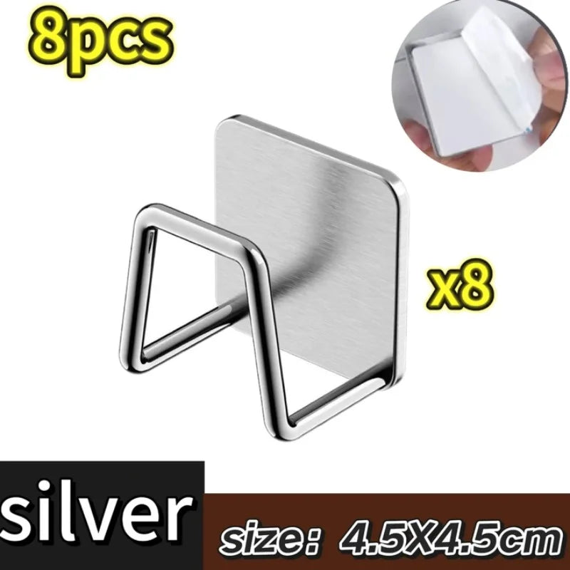 Kitchen Sponges Holder Self Adhesive Sink Sponges Drain Drying Rack Stainless Steel Storage Holder Kitchen Accessories