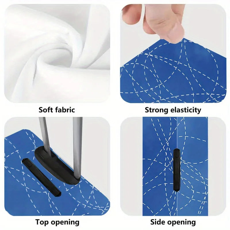 Airplane-Printed Luggage Cover, Dust-Proof Stretch Travel Accessory, Fits 18–32-Inch Suitcases