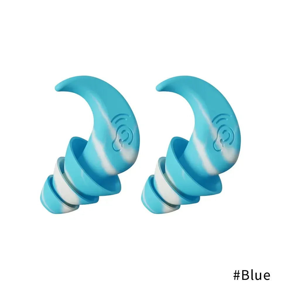 Soundproof Noise Reduction Ear Plugs Sleep Professional Silicone Waterproof Ears Earplug Anti-Noise Soft Sponge Sleeping Earplug