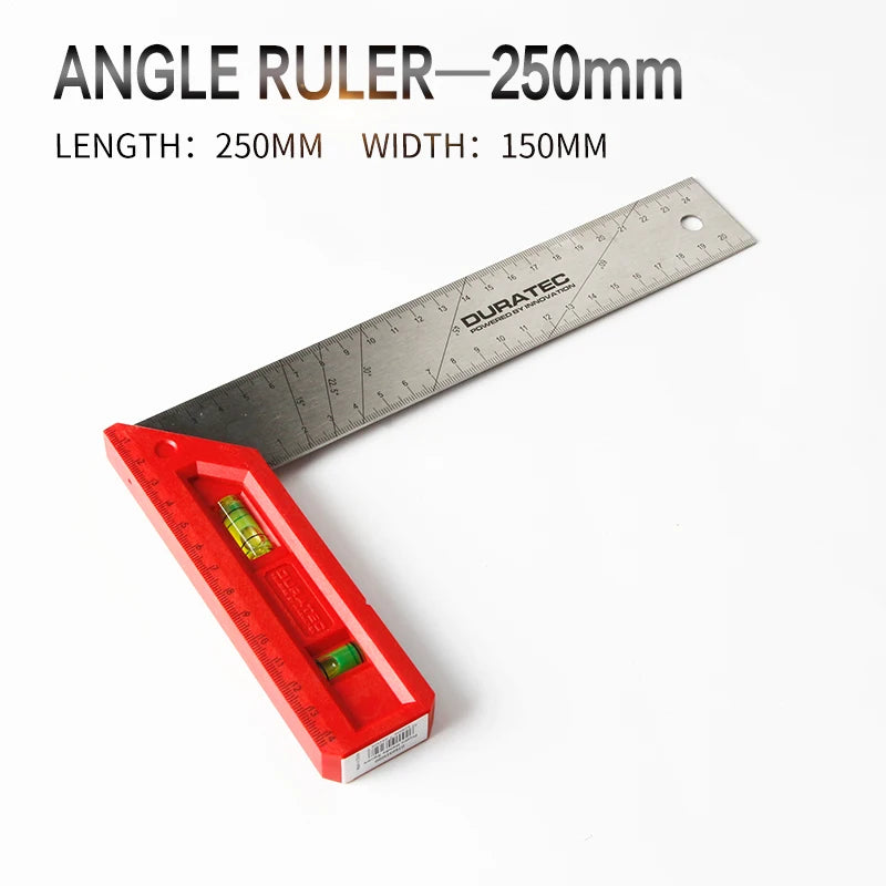 90 Degree Turn Triangle and Right Angle Corner Ruler 200mm 300mm 400mm Plastic Handle for Woodworking Measuring Tools