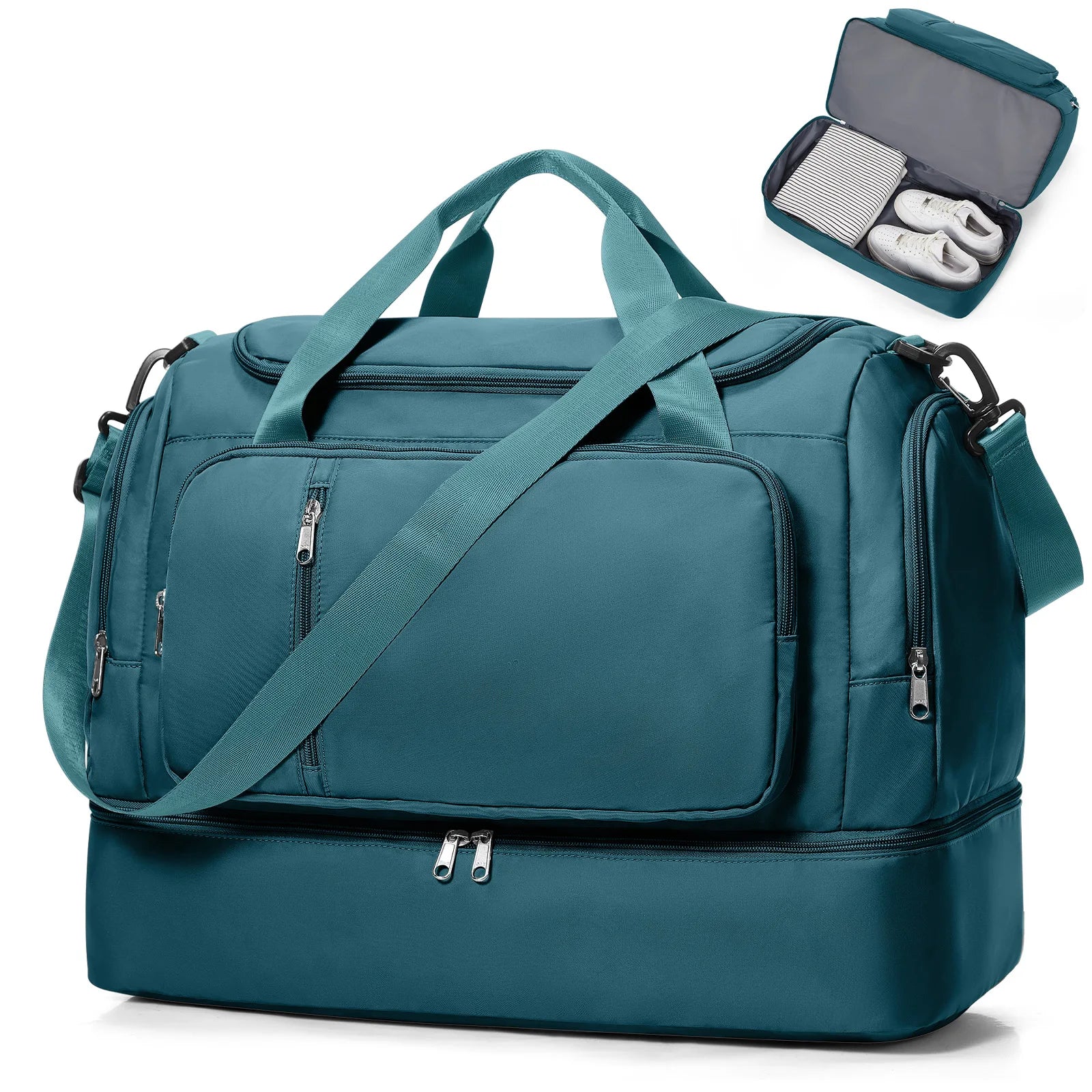 Travel Bag for  Women - Waterproof Large Capacity Multi-Pocket Hand Luggage Bag Gym Bag Weekender Travel Clothing Storage Bag