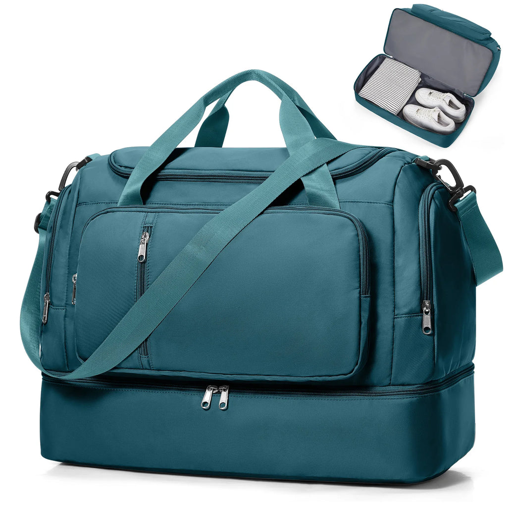 Travel Bag for  Women - Waterproof Large Capacity Multi-Pocket Hand Luggage Bag Gym Bag Weekender Travel Clothing Storage Bag