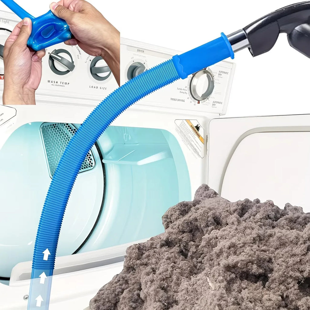 1Pc Dryer Vent Cleaner Hose - Flexible Yarn Removal Vacuum Hose Attachment with Elastic Connector, Suitable for Most Vacuum Cleaners, Suitable for Cleaning Laundry Vents, Dryer Yarn Cleaner |   Flexible Hose Design |   Plasti