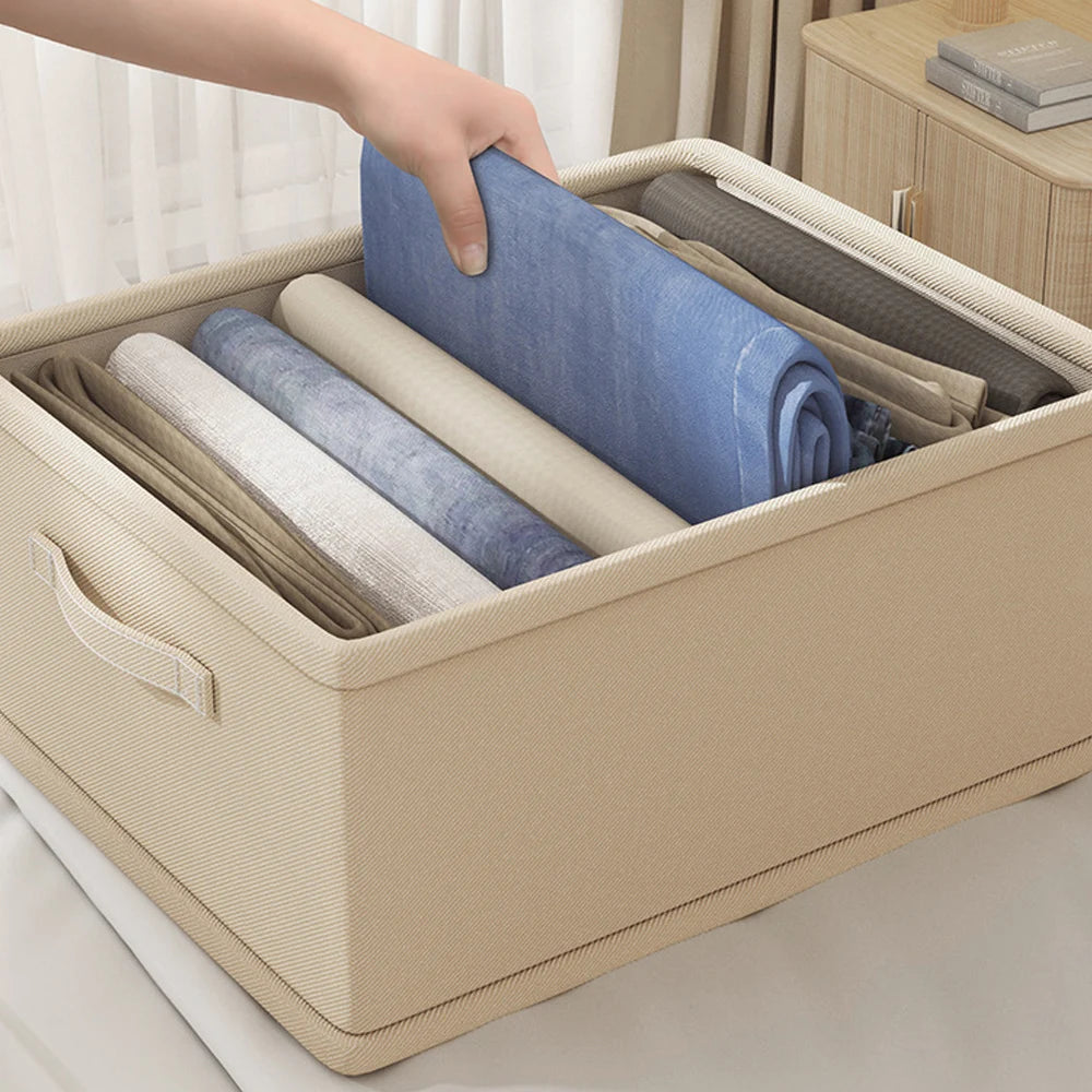 Foldable Trouser Storage Box with PP Board Large Capacity Drawer Clothes Pant Jeans Storage Box Wardrobe Clothes Storage Organiz