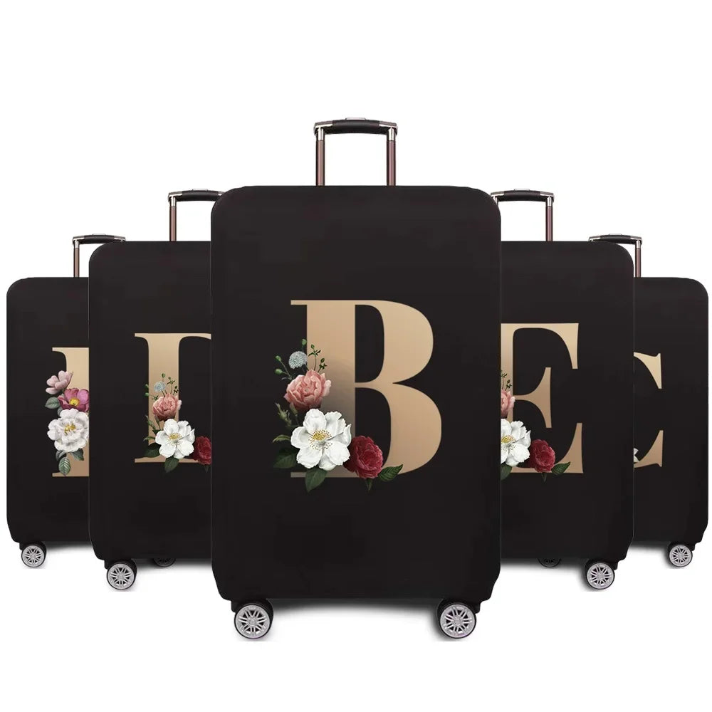 Luggage Covers 18-32 Protector Travel Luggage Suitcase Protective Cover gold letter series Stretch Dust Cover Travel Accessories