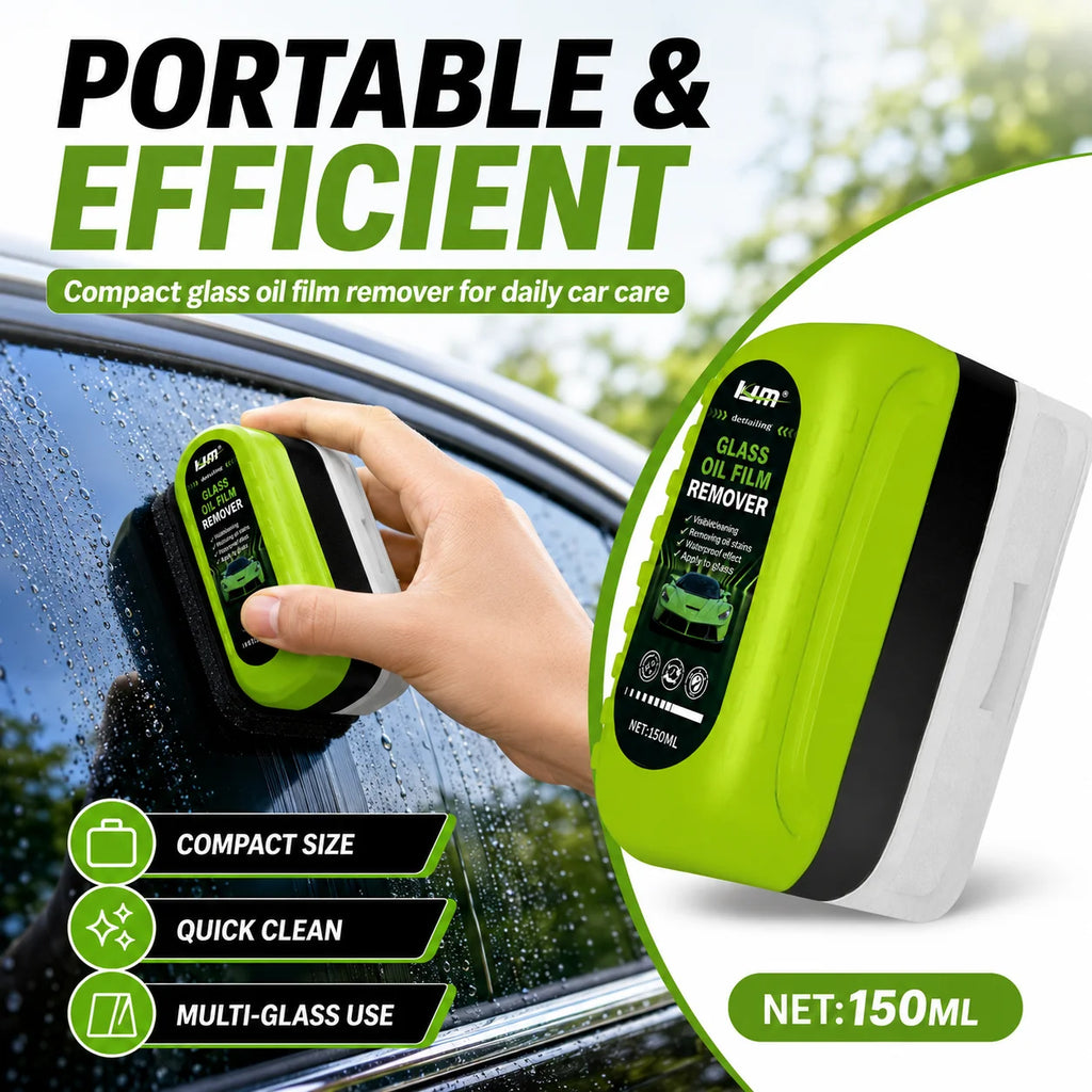 Car oil film cleaning agent, window front windshield rainproof and anti fog agent, coating remover Accessories