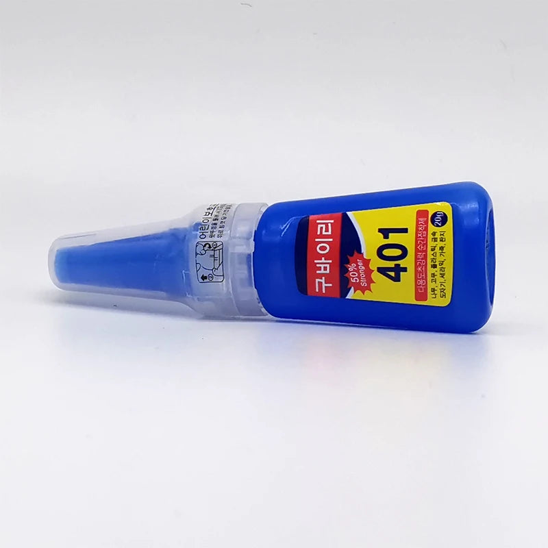 20g Super Adhesive Glue 401 Super Transparent Flexible Glue for Leather Wood Metal Plastic Rubber