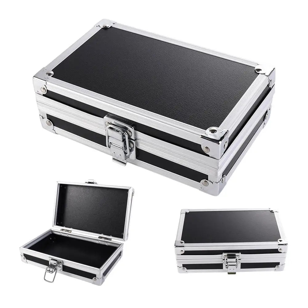 1pc Aluminum Alloy Toolbox, Portable Safety Equipment, Instrument Storage Carrying Case, Pressure Resistant Lockable Storage Box
