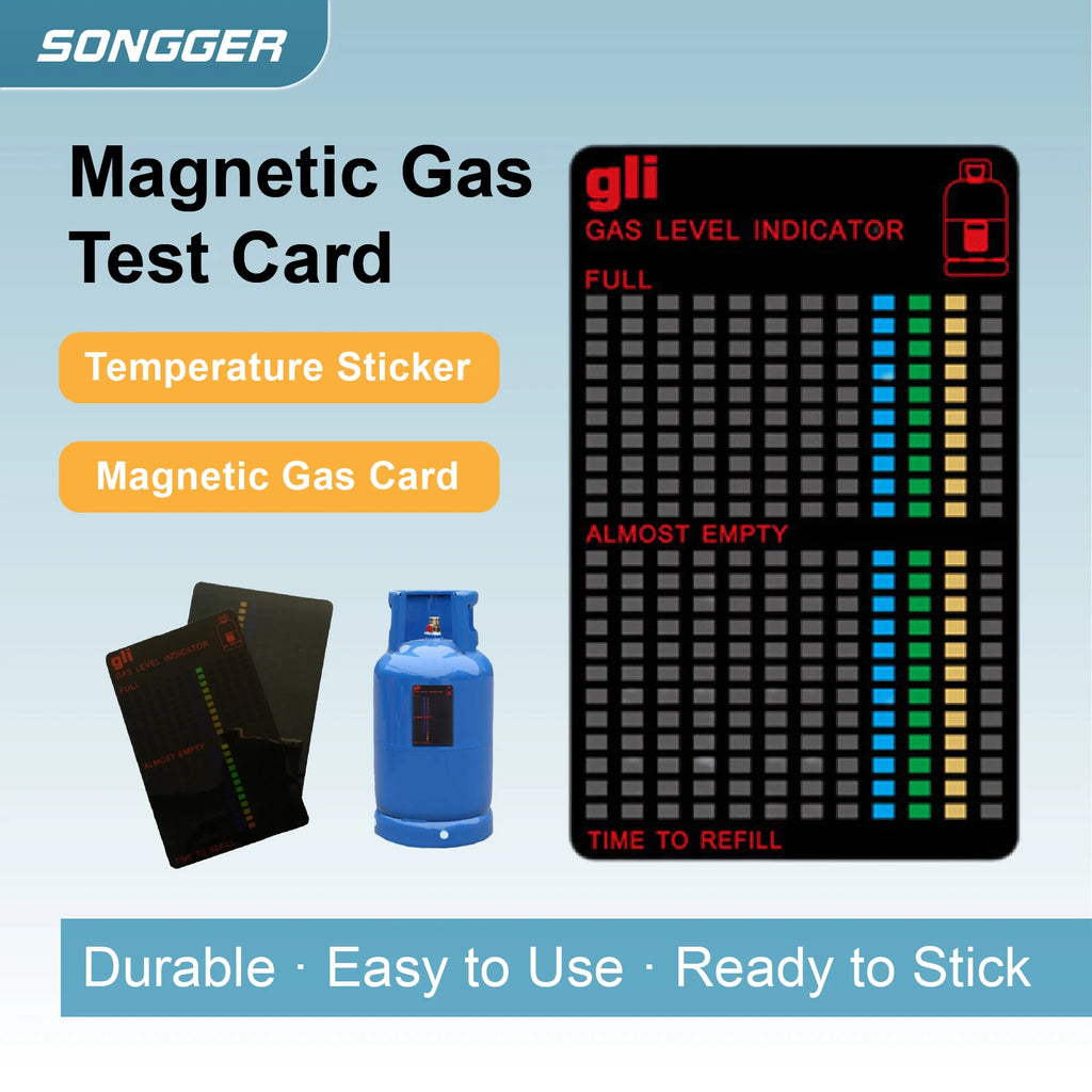 Magnetic Gas Level Indicator Reusable Propane Butane LPG Fuel Gauge for BBQ Camping Kitchen Cylinder Tank Sensor