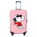 Durable Washable Suitcase Cover Cute Dogs Pattern High Elasticity Fits 18-32 Inch Luggage Dustproof For Air & Road Travel