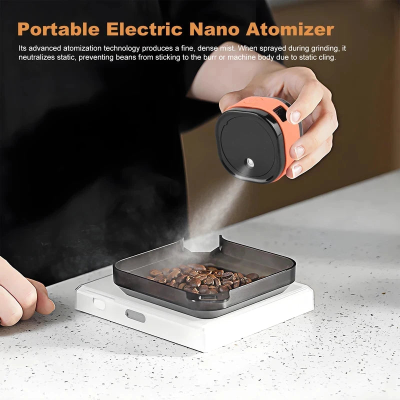 Mini Coffee Bean Atomizer Rechargeable Electric Sprayer Magnetic Base Anti-Static Automatic Spray Bottle Espresso Machine