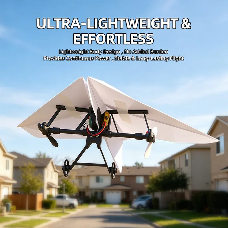 RC Paper Airplane Electric Power Kit Diy Foldable Long Range Stable Flight Ultra Lightweight Remote Control Plane Outdoor Toy