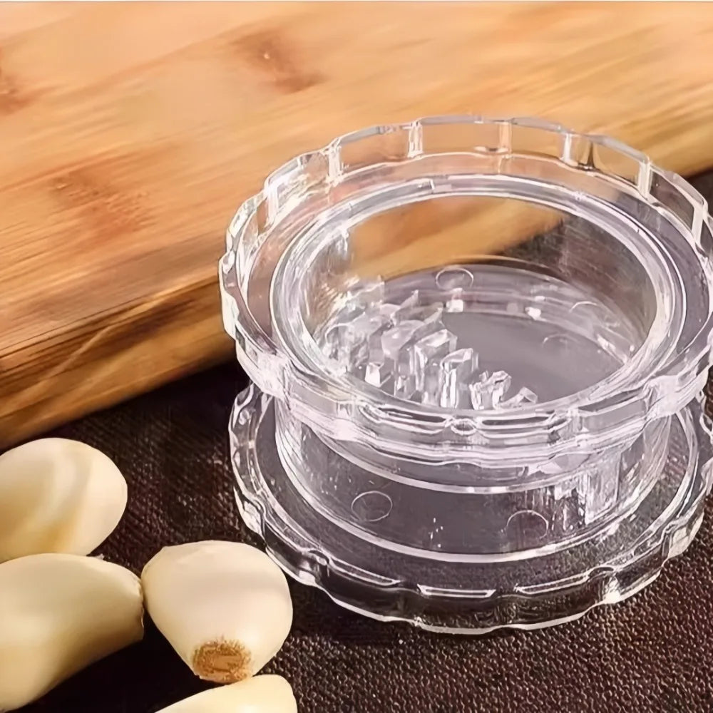 2pc Multi Functional Household Garlic Twisting Box Tool Plastic Manual Garlic Grinder for Ginger Chili Grinding Kitchen Gadgets