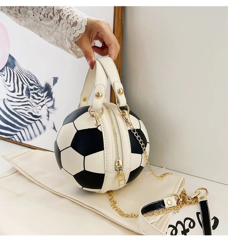 Women's INS Super Hot Personalized Basketball Bag Versatile One Shoulder Crossbody Bag Korean Edition Round Bag Fast Shipment