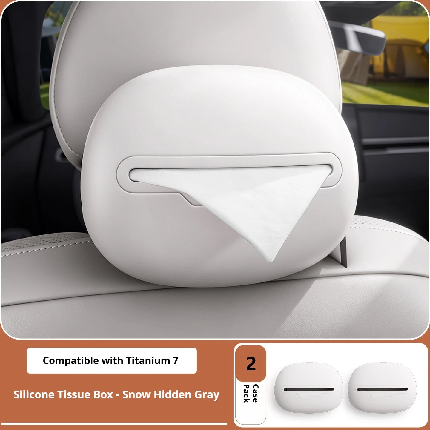 Car Tissue Box for BYD Ti7 Formula Leopard Titanium 7 Silicone Drawstring Bag for Seat Backrest Hanging Car Interior Decoration