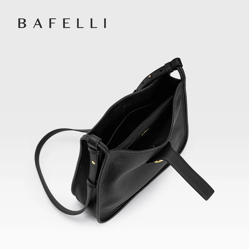 BAFELLI 2026 New Women's Natural Cattle Leather Bucket Bag - Versatile & Chic Shoulder & Crossbody