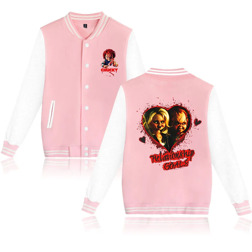 Child's Play Chucky Bomber Jacket Women Men Autumn Baseball Jacket Coat Student Streetwear Harajuku Bomber College Jacket