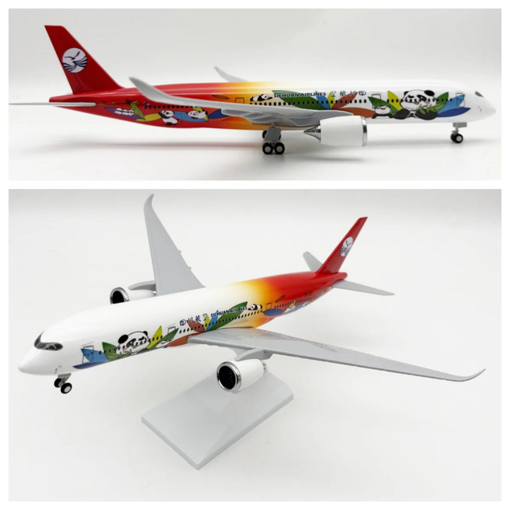 30CM model Aircraft A350 Series Miniature Plane Replica Resin Material With Wheels Souvenir Hobby Collection Toy Gift