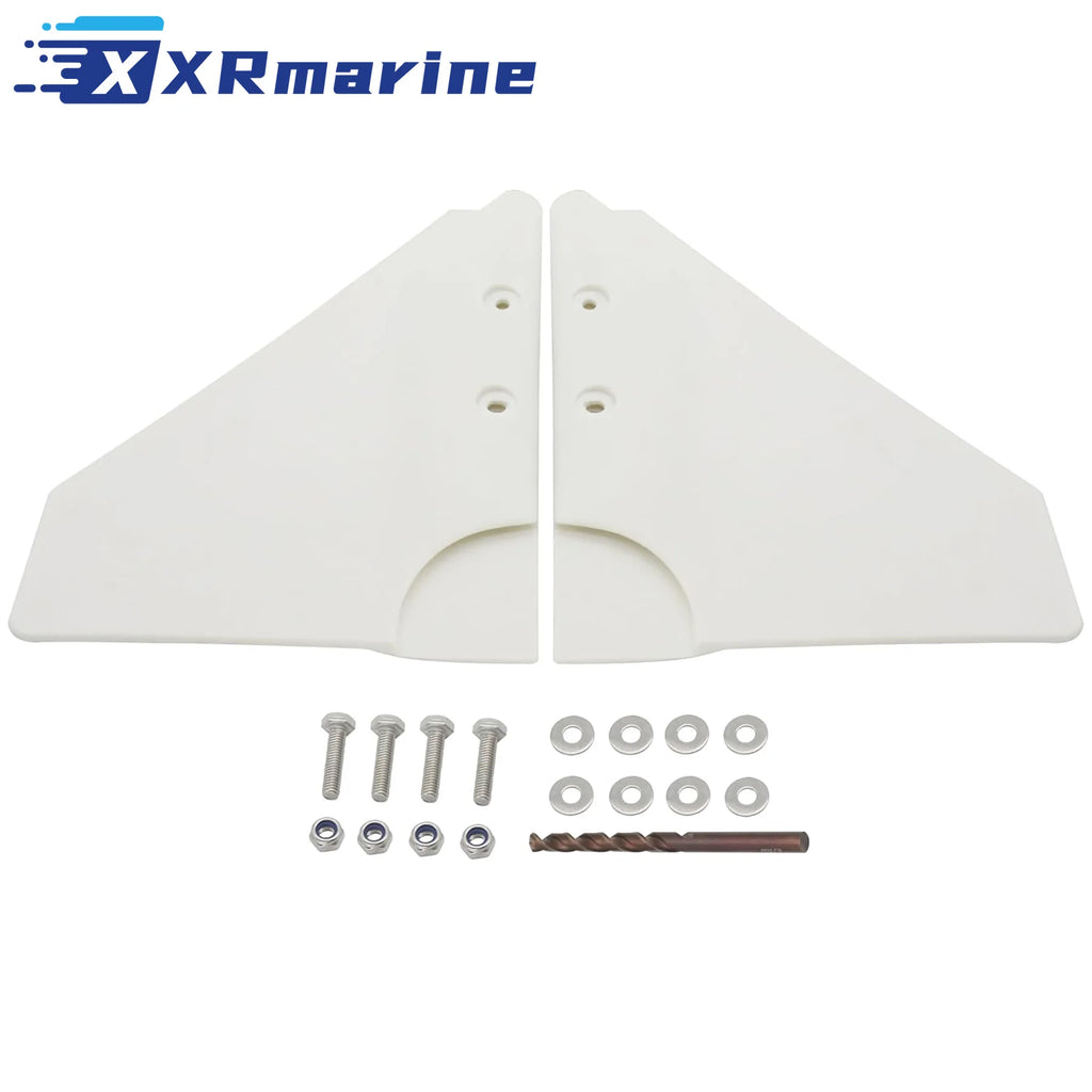 Universal White Boat Motor Hydrofoil Stabilizer For Marine Outboard Drive 5 to 150 HP and Stern Drive Motors