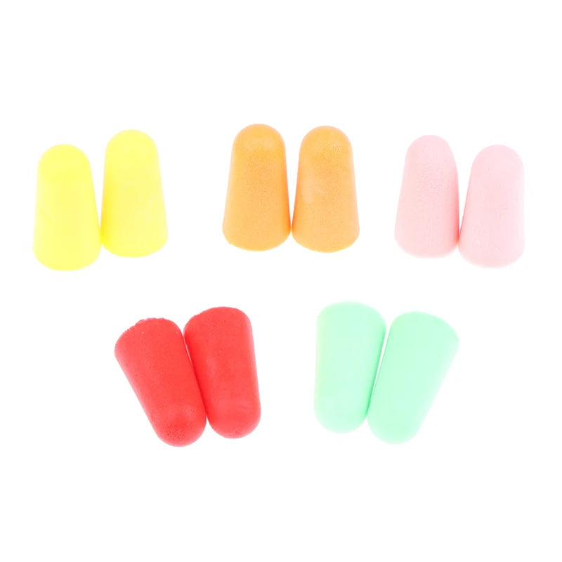 Comfortable Earplugs for Noise Reduction 20Pcs Soft Reusable Protection for Work Sleep Travel and Study