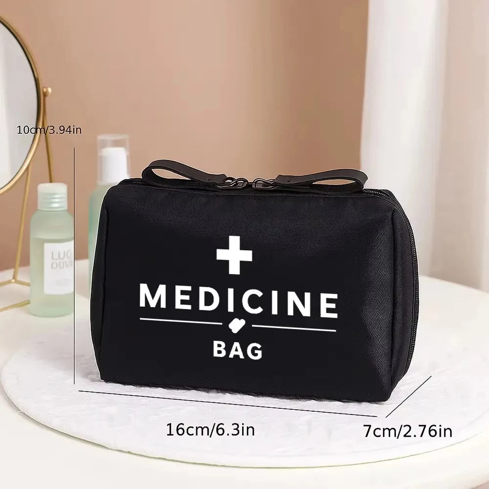 Mini Portable First Aid Medical Kit - Emergency Medicine Storage Bag for Travel Outdoor Camping EDC Pouch Organizer Pill Case